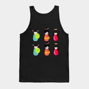 Japanese Dolls - Blue Tank Top